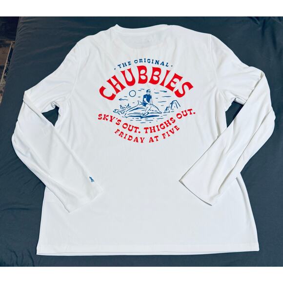 NWT Chubbies Small OR Medium Men’s Rashguard The Ride Wave Long Sleeve Shirt - Picture 3 of 9